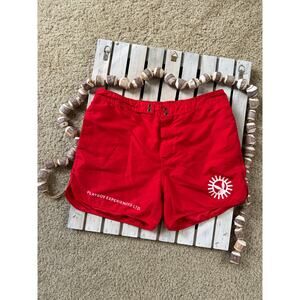 Playboy Pacsun Red Swim Trunks Board Shorts